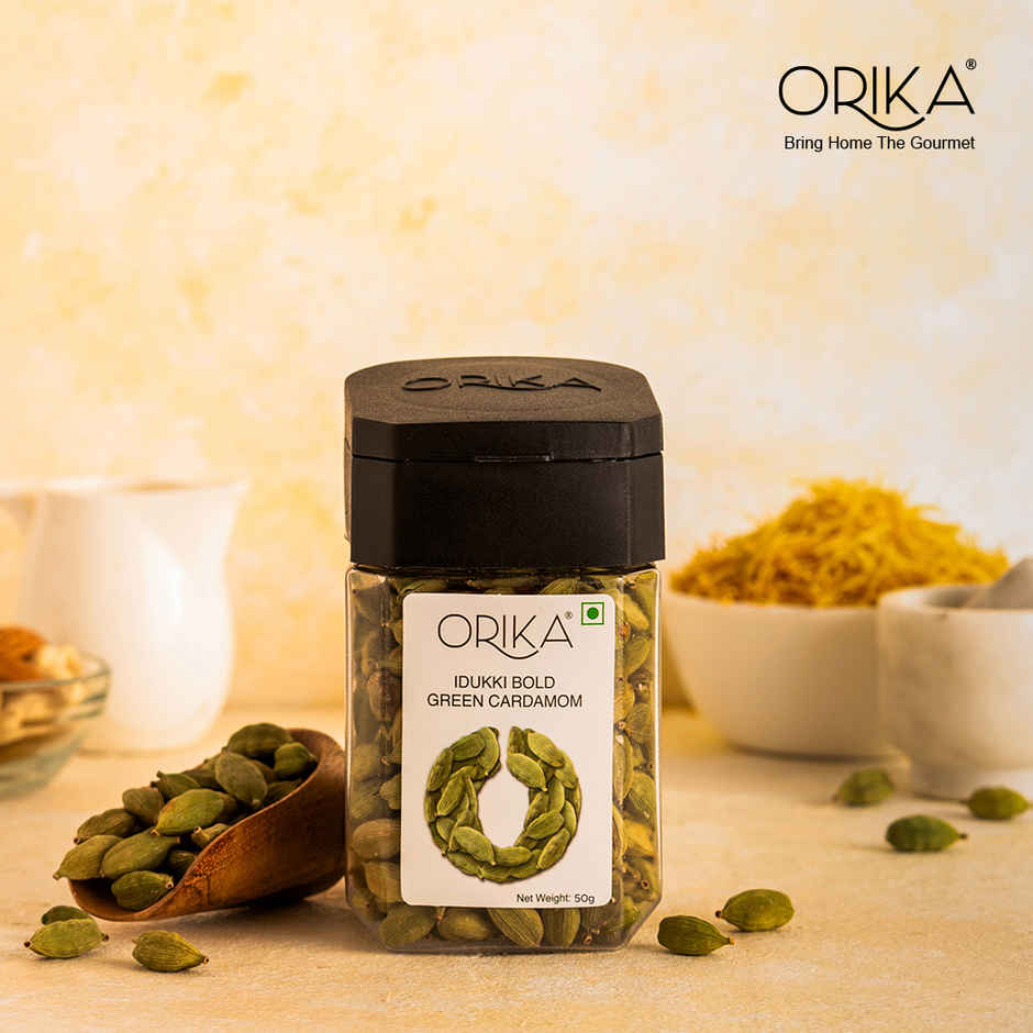 Orika Idukki Bold 8mm Green Cardamom | Hari Elaichi