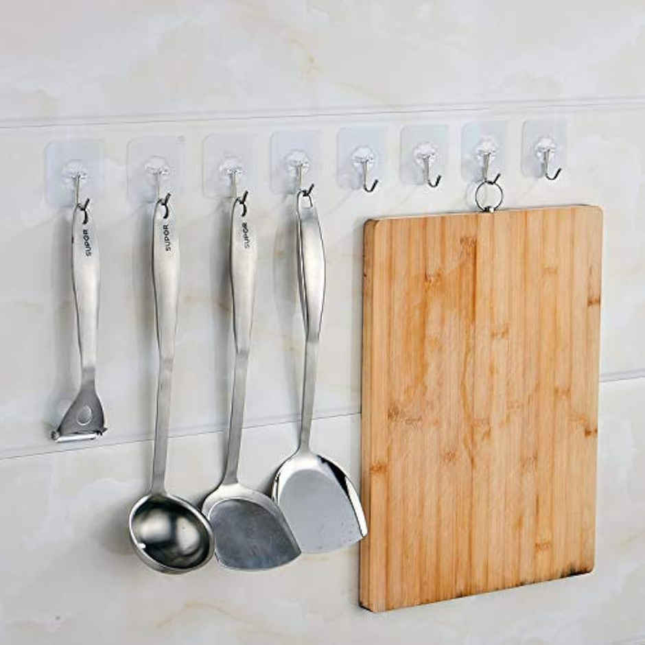 SE7EN Transparent adhesive wall Kitchen Hooks