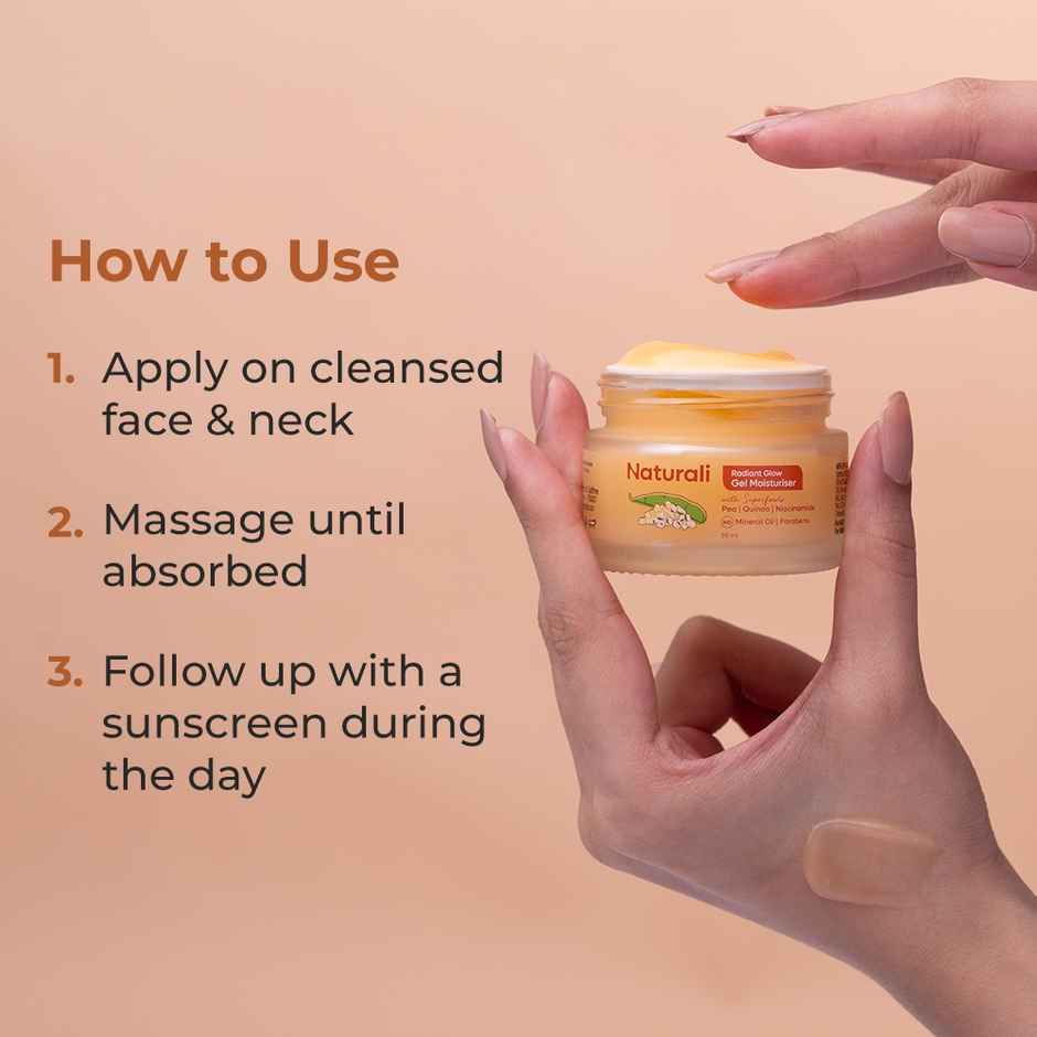 Naturali Radiant Glow Gel Moisturiser With Pea Quinoa & Niacinamide