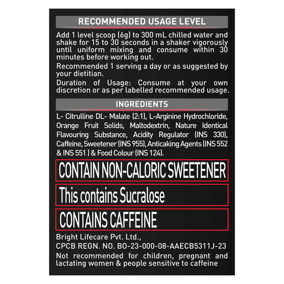 MuscleBlaze Pre Workout 200, (Fruit Splash, 20 servings)