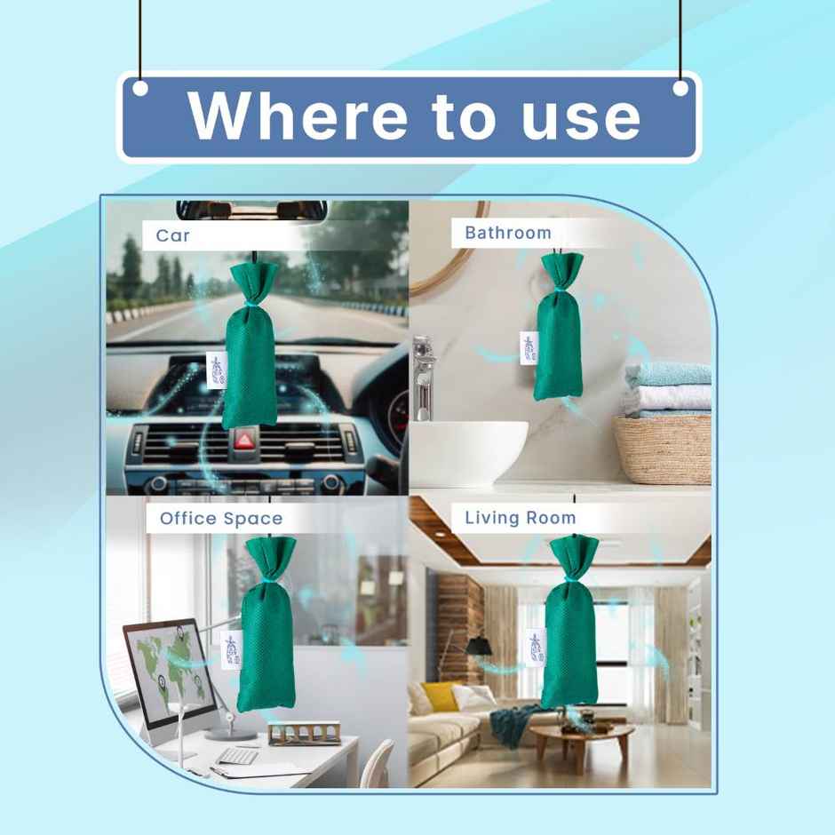 Eucalyptus Camphor Pouch by Air Karpure | Car, Bathroom & Room Freshener | From House of Cycle