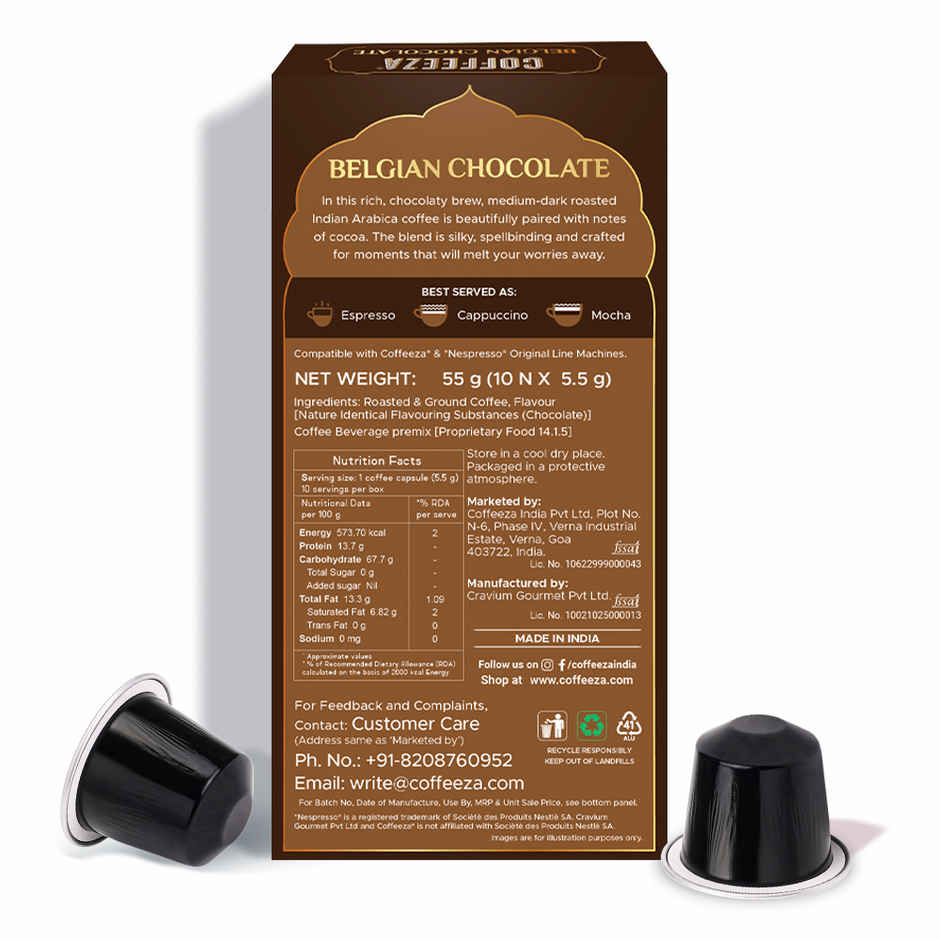 Coffeeza Belgian Chocolate Coffee Capsules