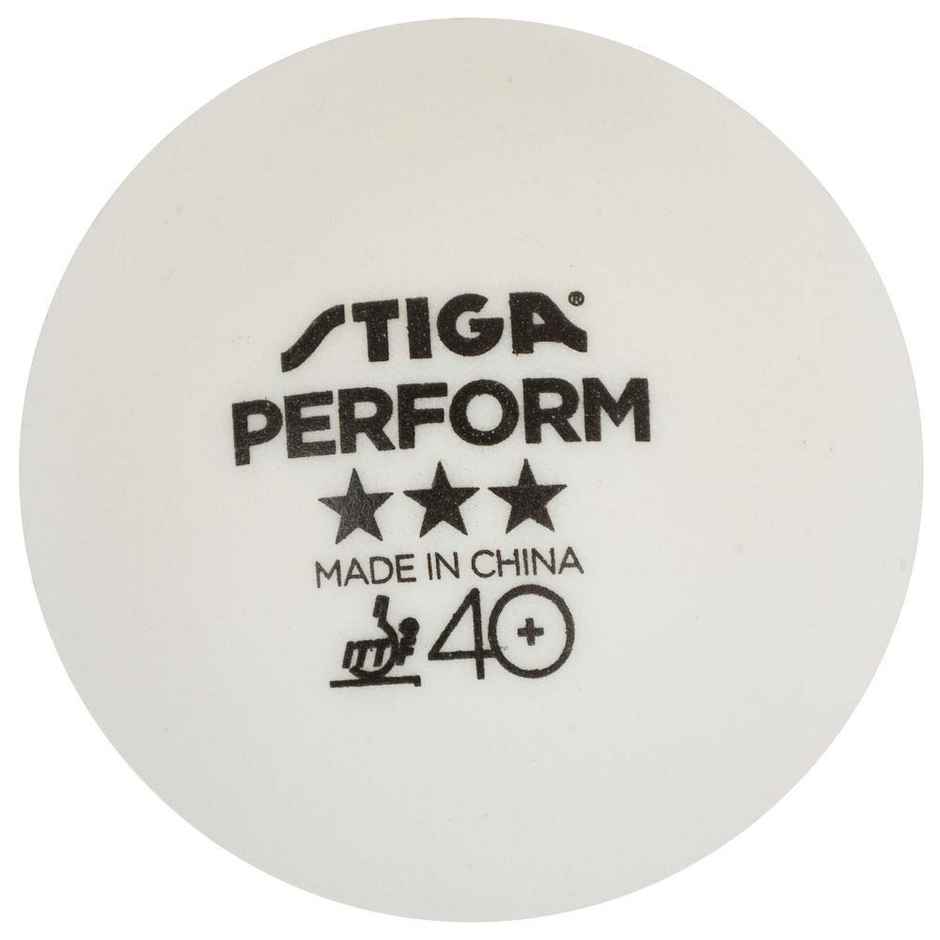 Stiga Perform White Plastic Table Tennis Ball - High Performance
