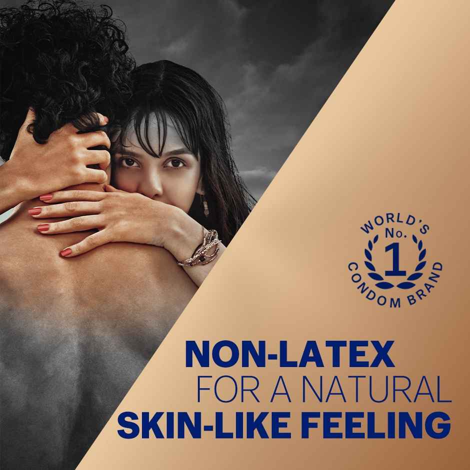 Durex Real Feel Condoms For Men For Real Skin On Skin Feeling Latex Free Combo