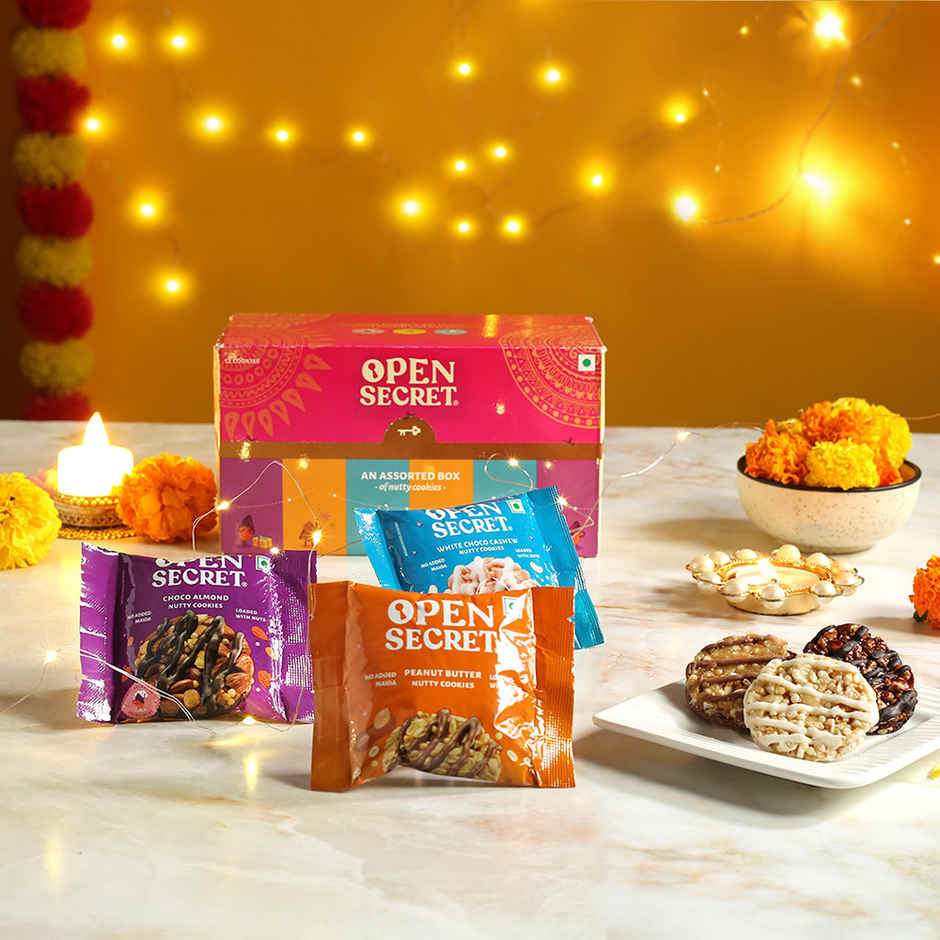 Open Secret Chocolate Cookies Celebration Gift Pack | Zero Maida, High Protein, Healthy Snack