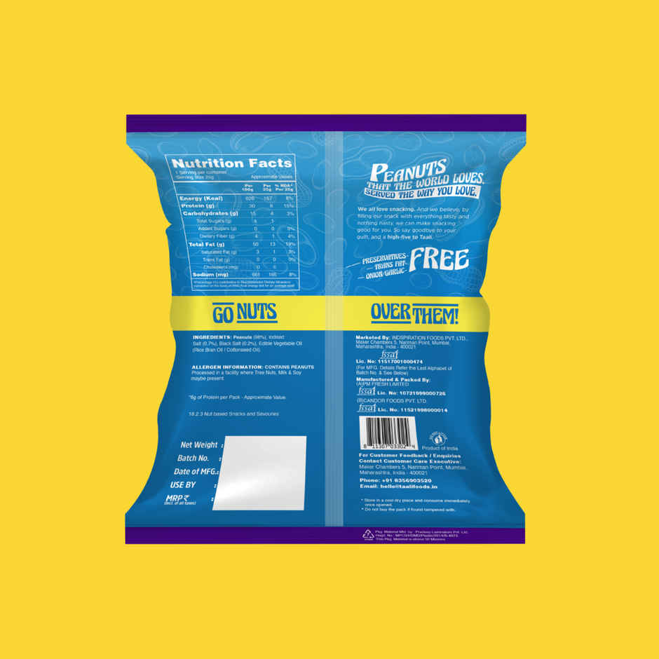Taali Salted Peanuts, Roasted Peanut, Premium Quality Bharuchi Nuts, Rich in Protein
