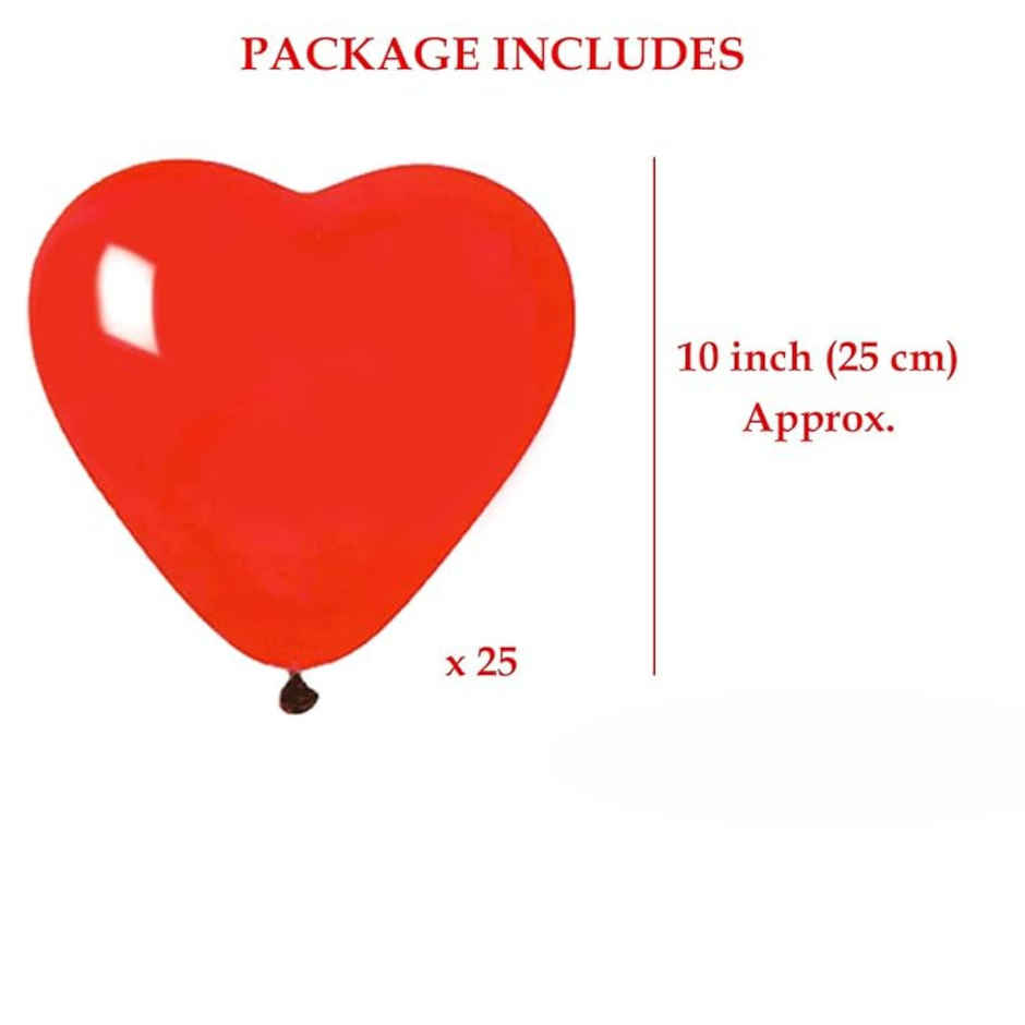 Heart Shape Balloons | Red | Let's Vybe