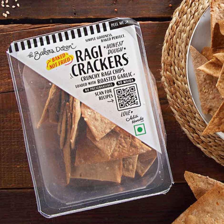 The Baker'S Dozen Wholewheat Lavash(100gms) & The Baker'S Dozen Ragi Crackers(100gms) Combo