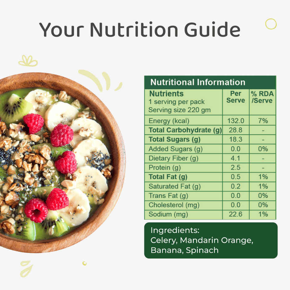 Pluckk Healthy & Lactose free Green Smoothie | Serves 1