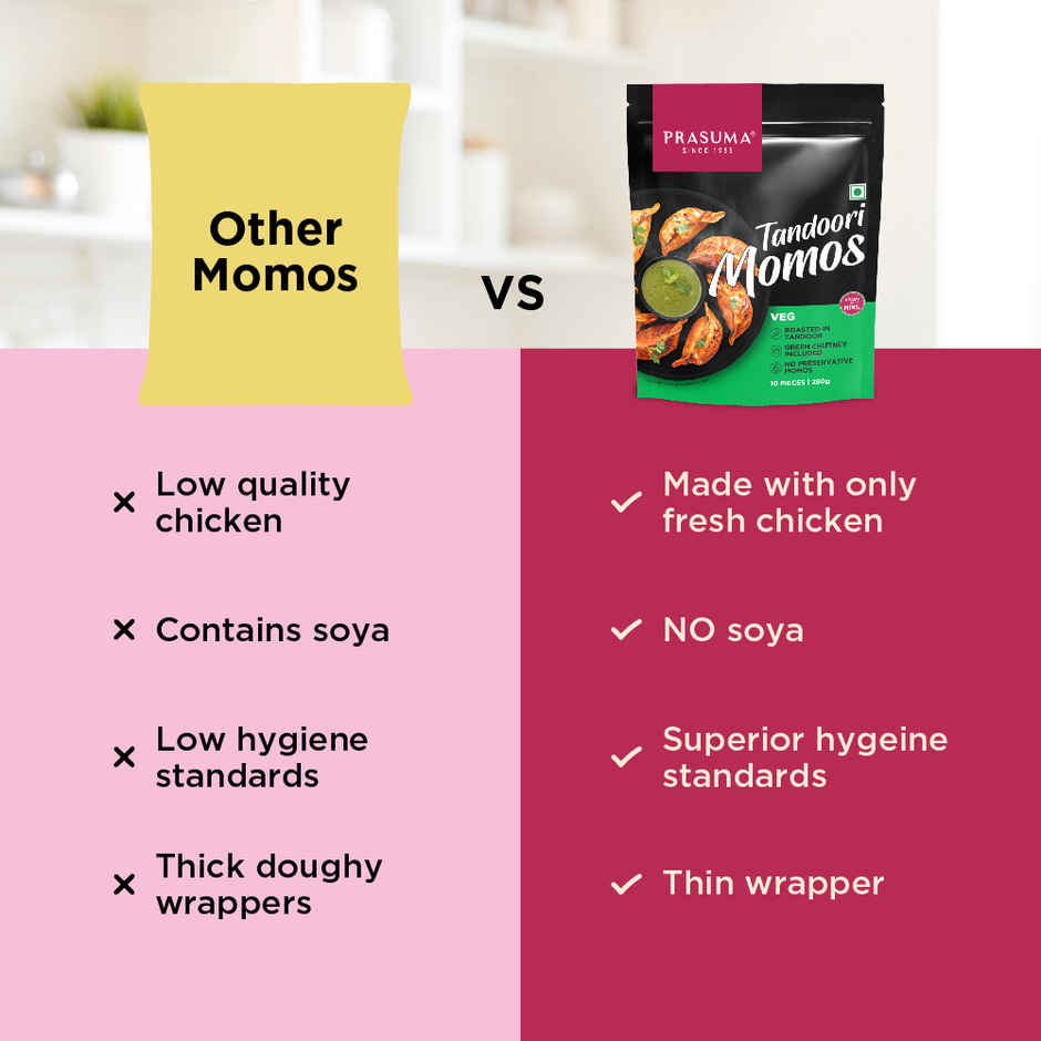 Prasuma Tandoori Veg Momos | Frozen Snack