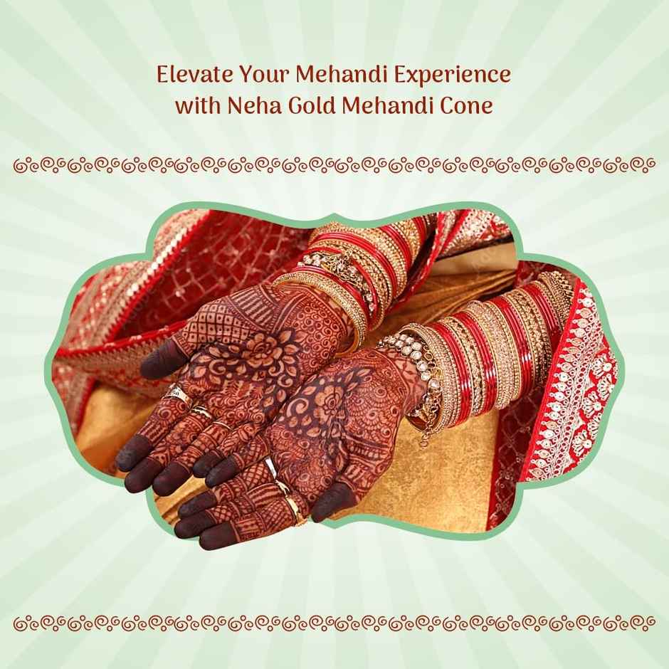 Neha Gold Mehandi Cone