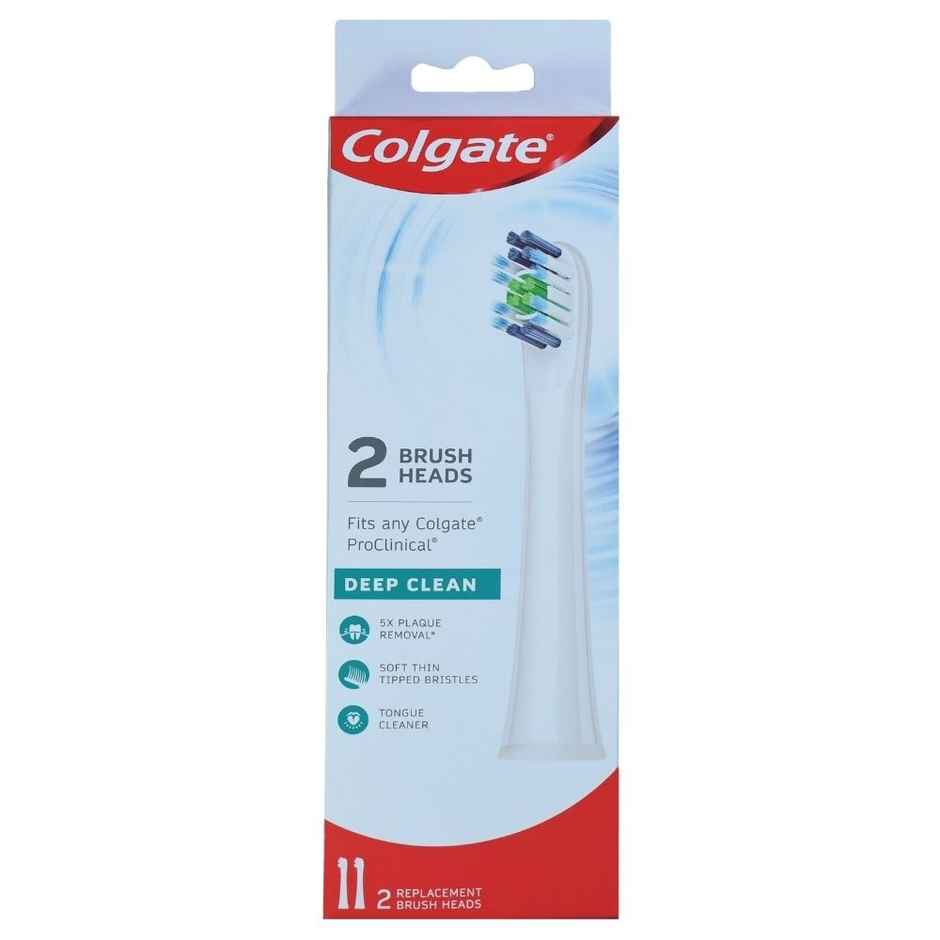 Colgate Proclinical 150 Battery Powered Toothbrush Refill Heads Electric Brush Heads With Soft Bristles Gentle On The Gums, Fits Any Colgate Proclinical Electric Toothbrush