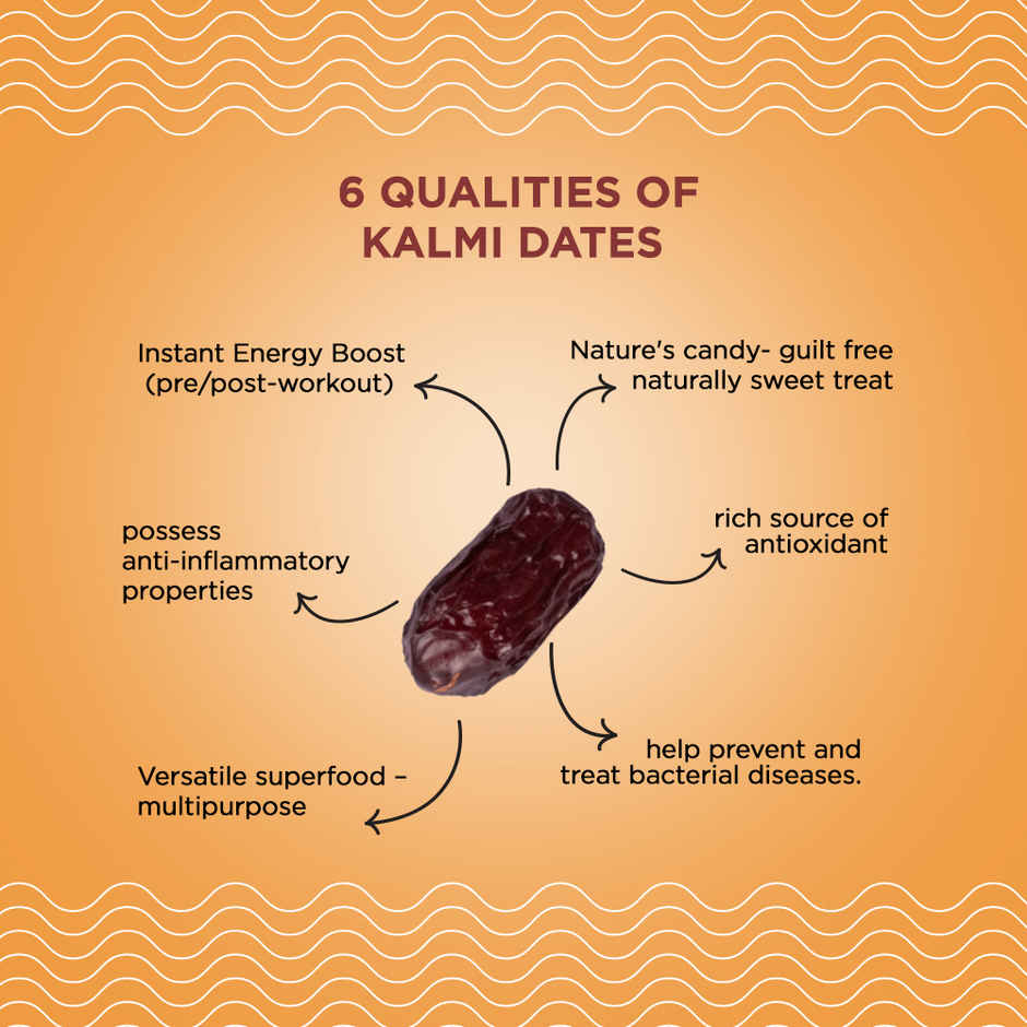 Nutty Gritties Premium Kalmi Dates - High Fibre
