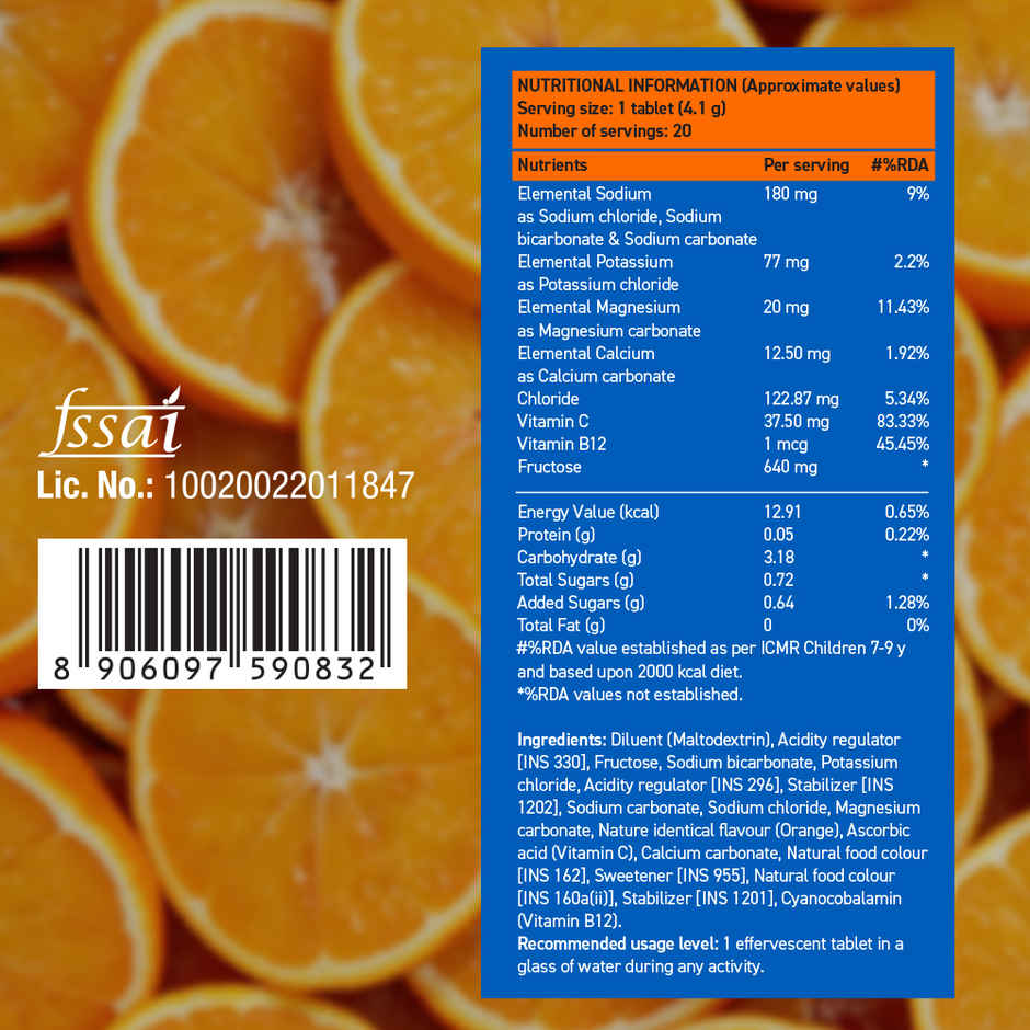 Fast&Up Reload Energy Drink Low Sugar Electrolyte - Orange Flavour Combo