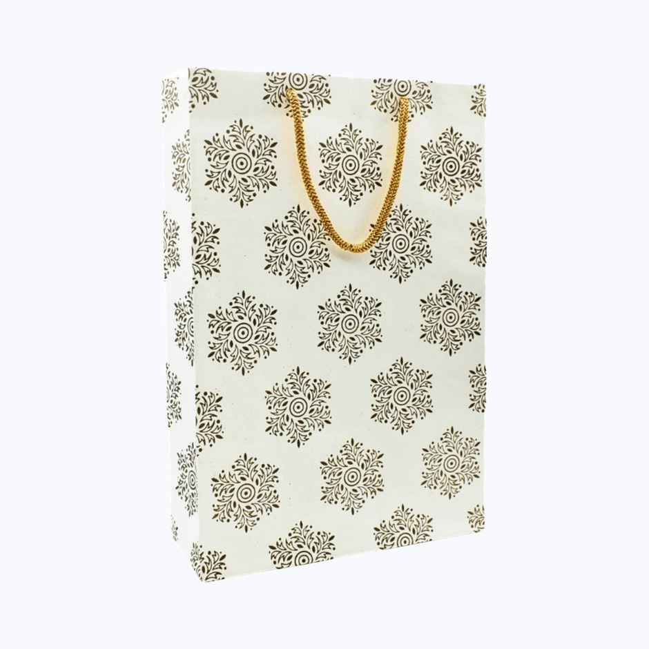 Printed Paper Bag | 8 x 12 x 3 Inch | Colour May Vary | Se7en