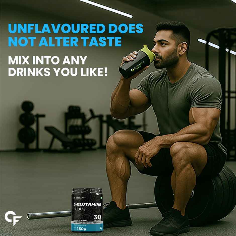 Carbamide Forte L Glutamine Supplement for Men | L Glutamine Powder 5000mg | Glutamine Supplement