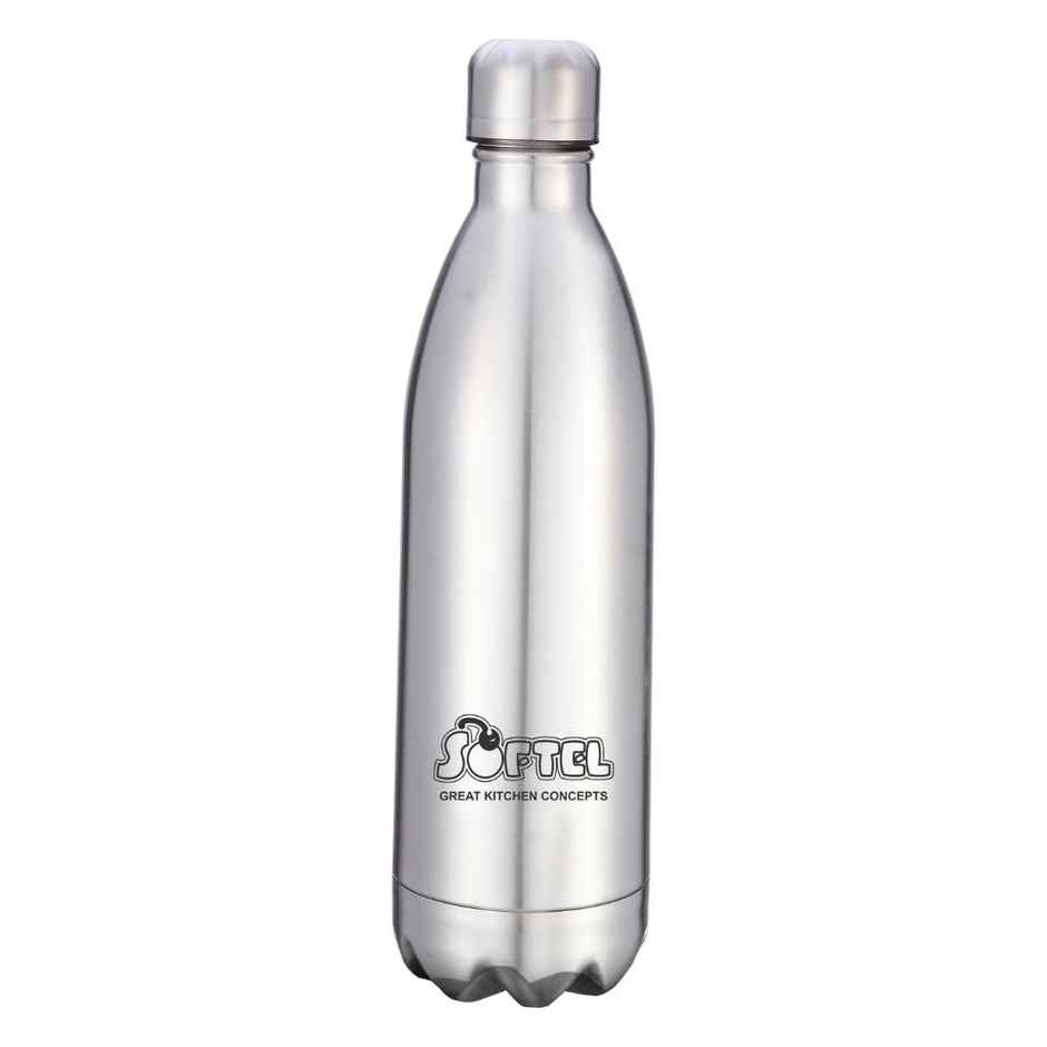 Softel Stainless Steel Vacuum Bottle | 1 L | Hot & Cold | Silver | 1 pc