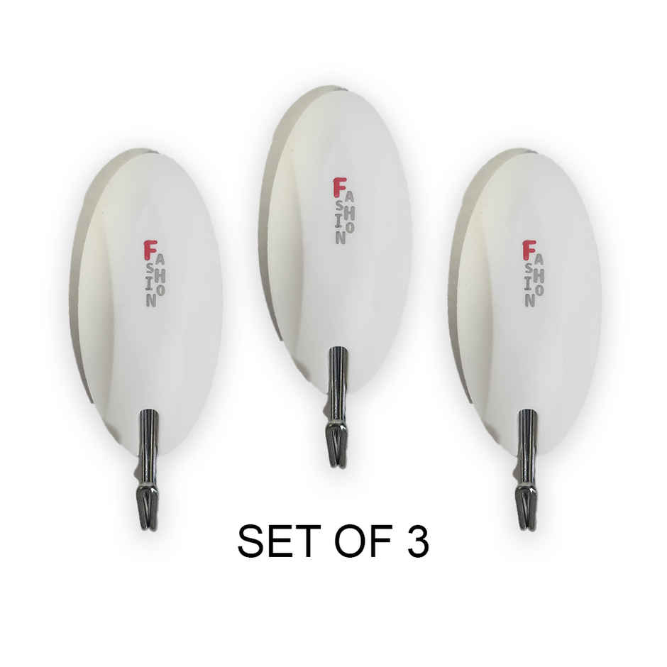 Chrome 2796 Self Adhensive Wall Hook | Set Of 3 - Assorted