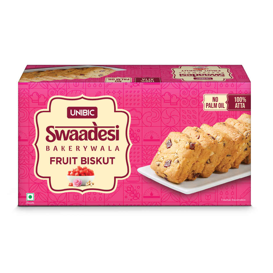 UNIBIC Swaadesi Fruit Bakery Biscuits | No Maida And No Palm Oil
