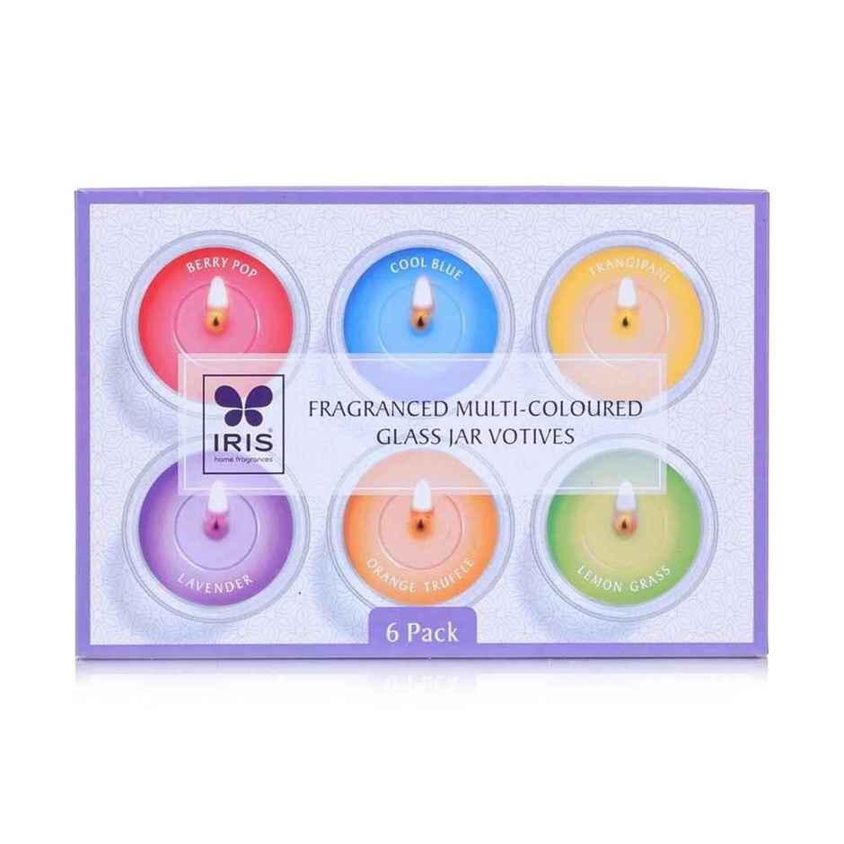 Votive Shot Glass Aroma Candles | Pack of 6 | Candle Gift Set | Home Decor | IRIS