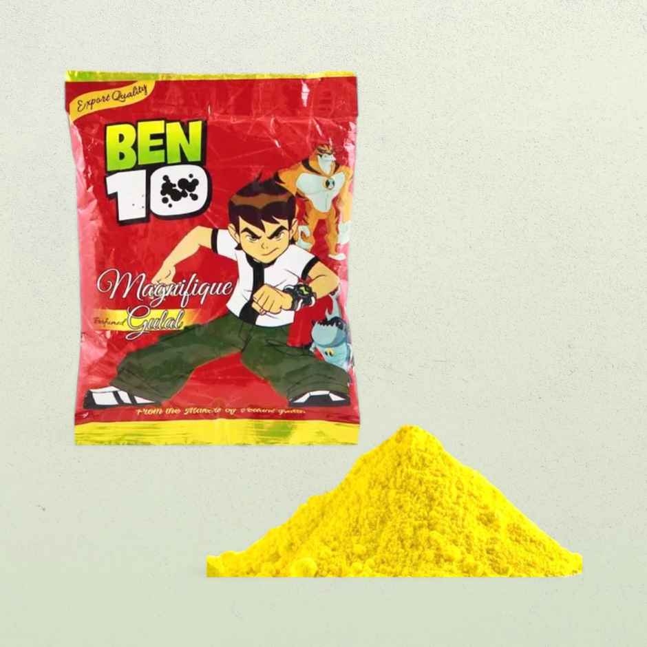 Ben 10 Magnifique Holi Gulal - Yellow | 100 g