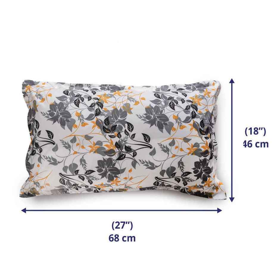 Wakefit 100% Cotton Pillow Cover | Standard Size 27x18 Inch | Set Of 4 | 144 TC | Autumn Sunset
