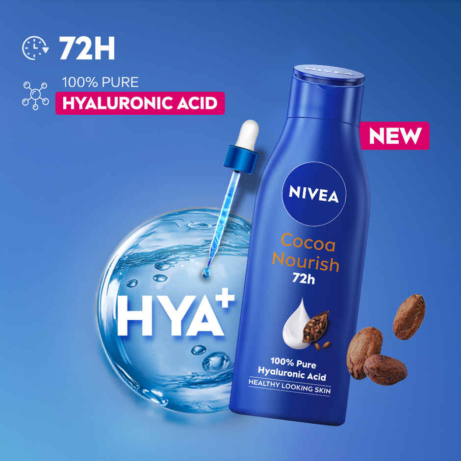 NIVEA Cocoa Nourish Body Lotion|Deep Moisture Serum|Non Greasy|Moisturiser For Very Dry Skin