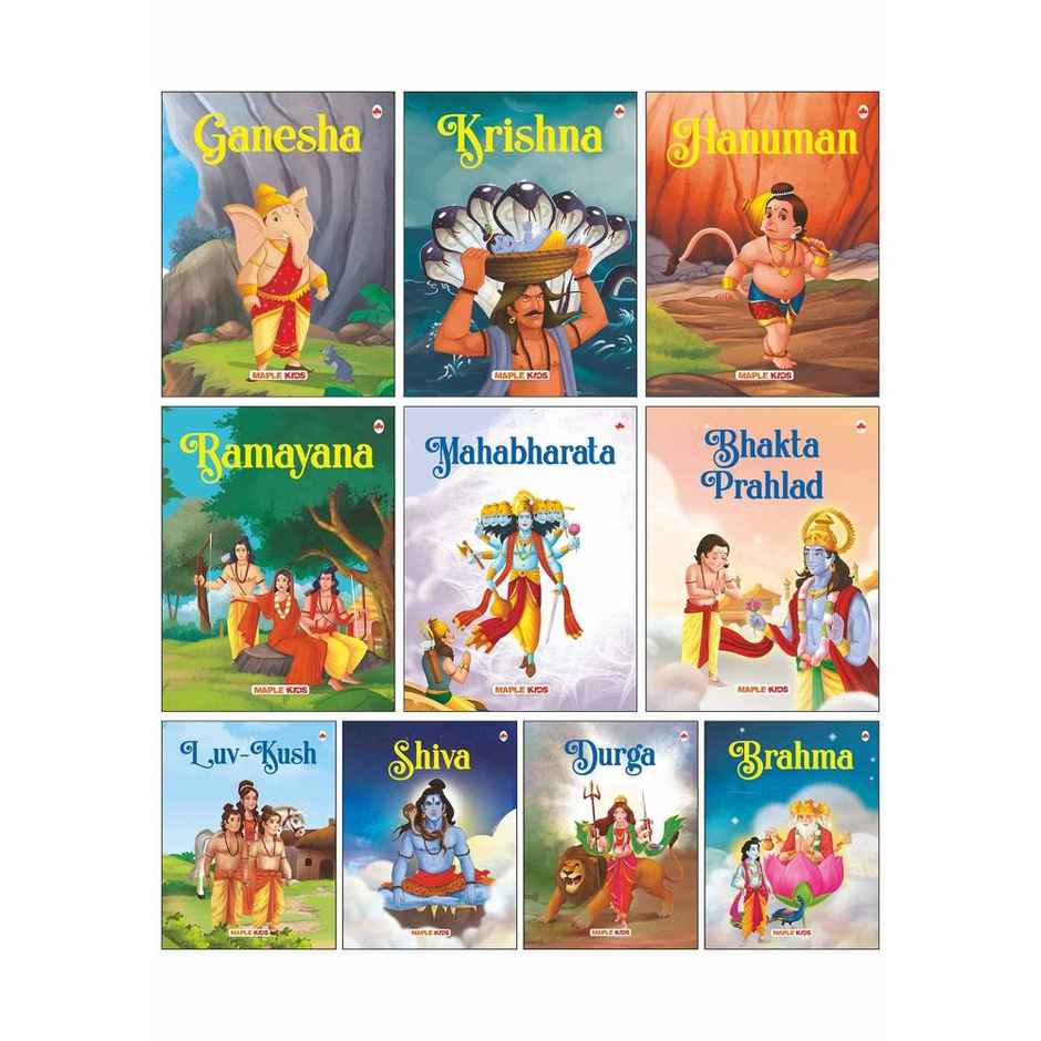 Mythology Tales - Story Book for Kids (Illustrated) (Set of 10 Books)