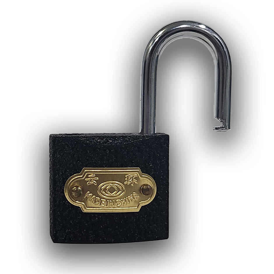 Chrome 30Mm Pad Lock Black