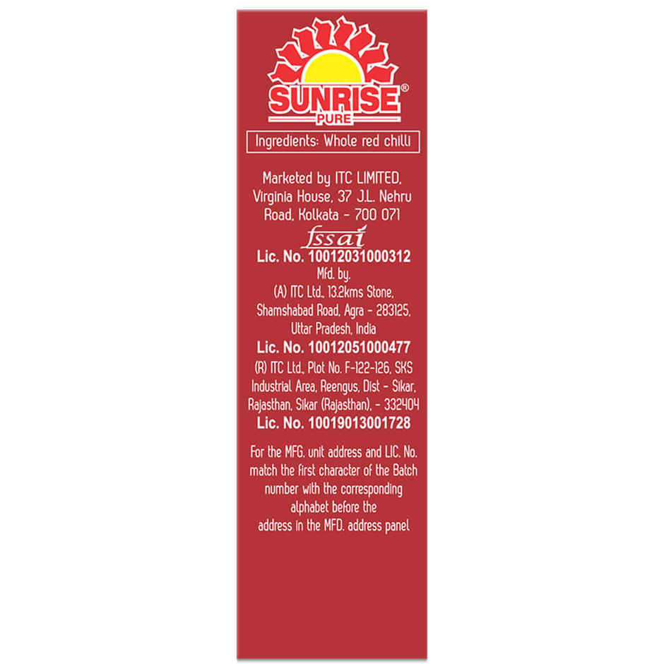 Sunrise Pure Kashmiri Red Chilli Powder | Kashmiri Mirch