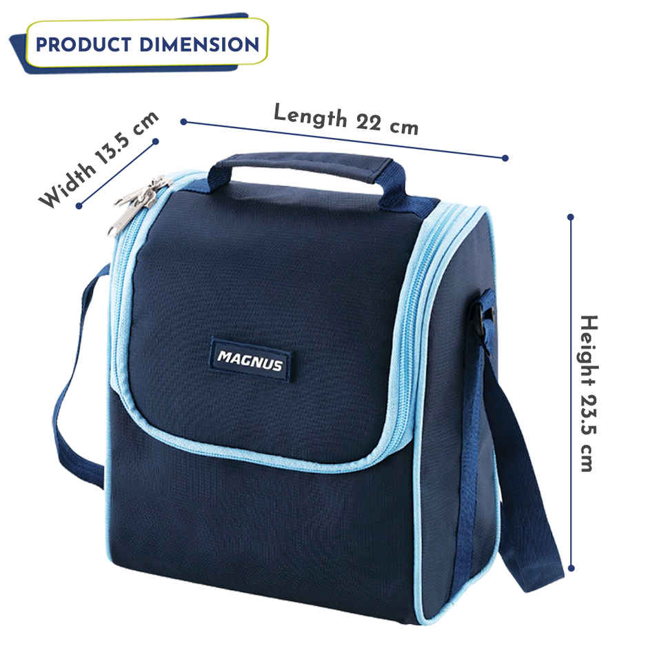 Magnus Neo 5 Lunch Tiffin - 3 Microwave Safe Inner Steel Containers Dabba Bottle Spoon And Fork