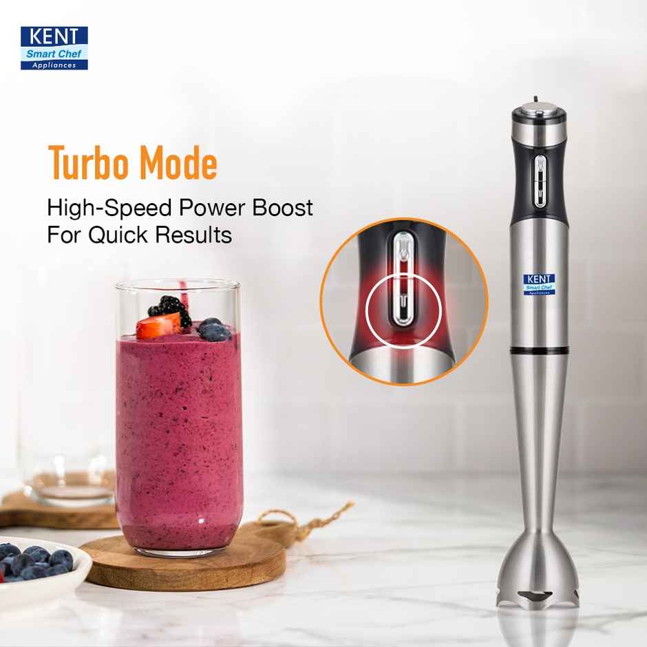 Kent 16044 Hand Blender Stainless Steel 400W | Variable Speed Control | Low Noise Operation