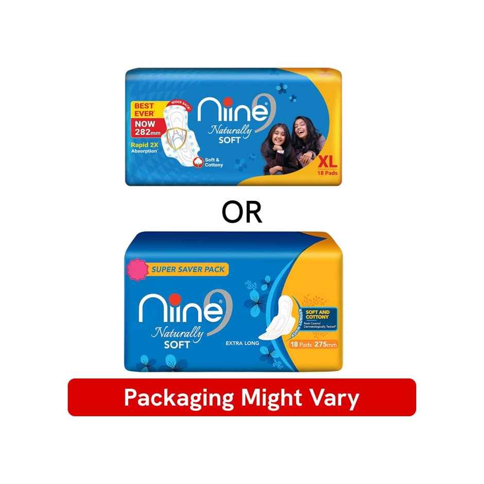 Niine Naturally Soft Sanitary Pads | 282 mm | XL | 10 pcs