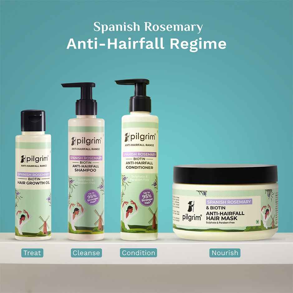 Pilgrim Rosemary & Biotin Anti Hairfall Shampoo for Reducing Hair Loss & Breakage