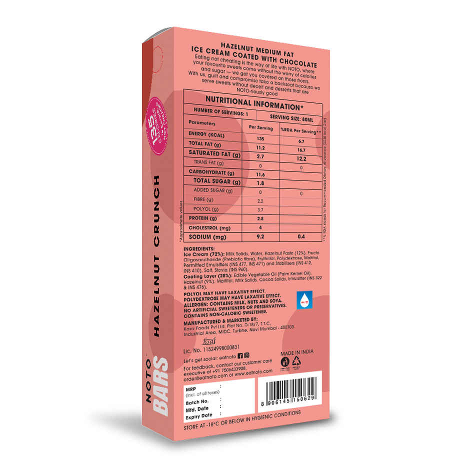 Noto Roasted Hazelnut Bar Ice Cream Stick Combo