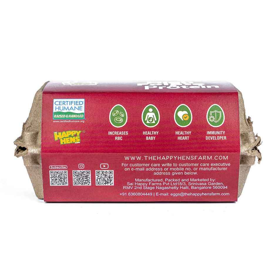 Happy Hens Free Range Brown Eggs Folate Vit B9