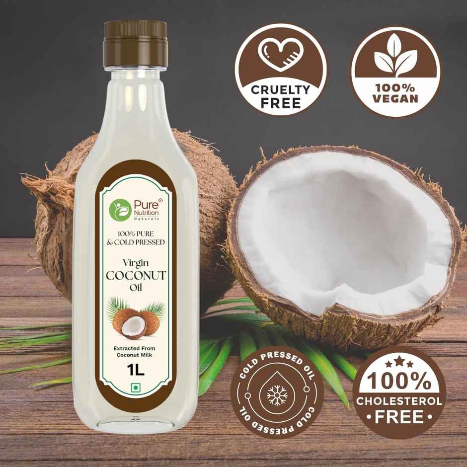 Pure Nutrition Virgin Coconut Cold Pressed Oil | Ideal For Cooking | Hair Care And Skin Moisturizer