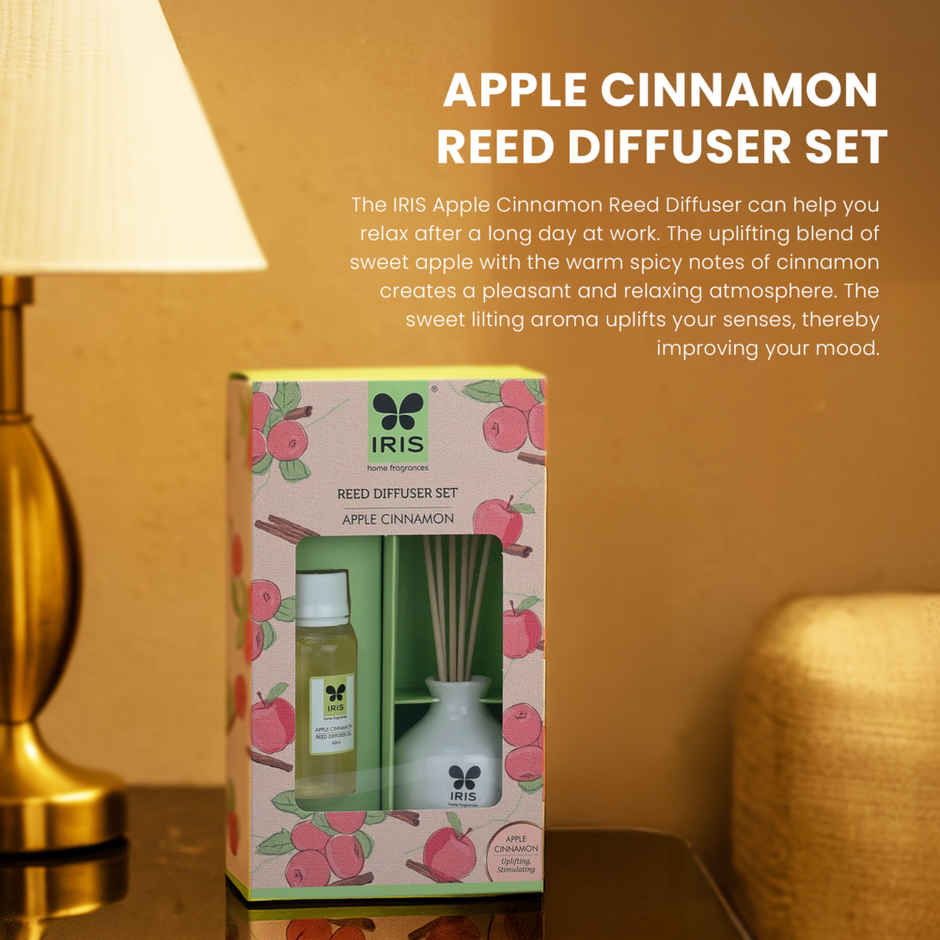 IRIS Apple Cinnamon Reed Diffuser Set | Reed Diffuser Gift Sets