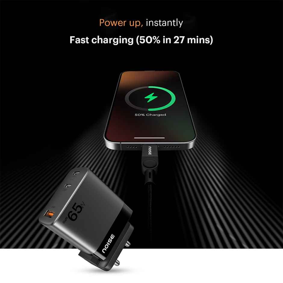 Noise Power Series Gan 65w Adapter - Meteor Black