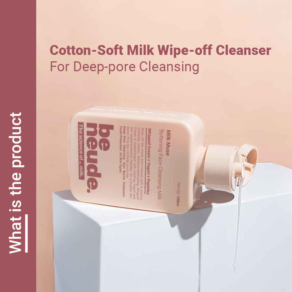 Be Neude Peptide Face Cleansing Milk With Whipped Cream & Yogurt For Deep Pore Cleansing