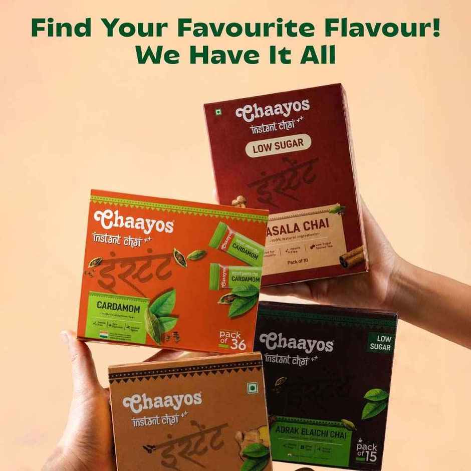 Chaayos Masala Instant Tea Premix - Low Sugar | Instant Masala Tea