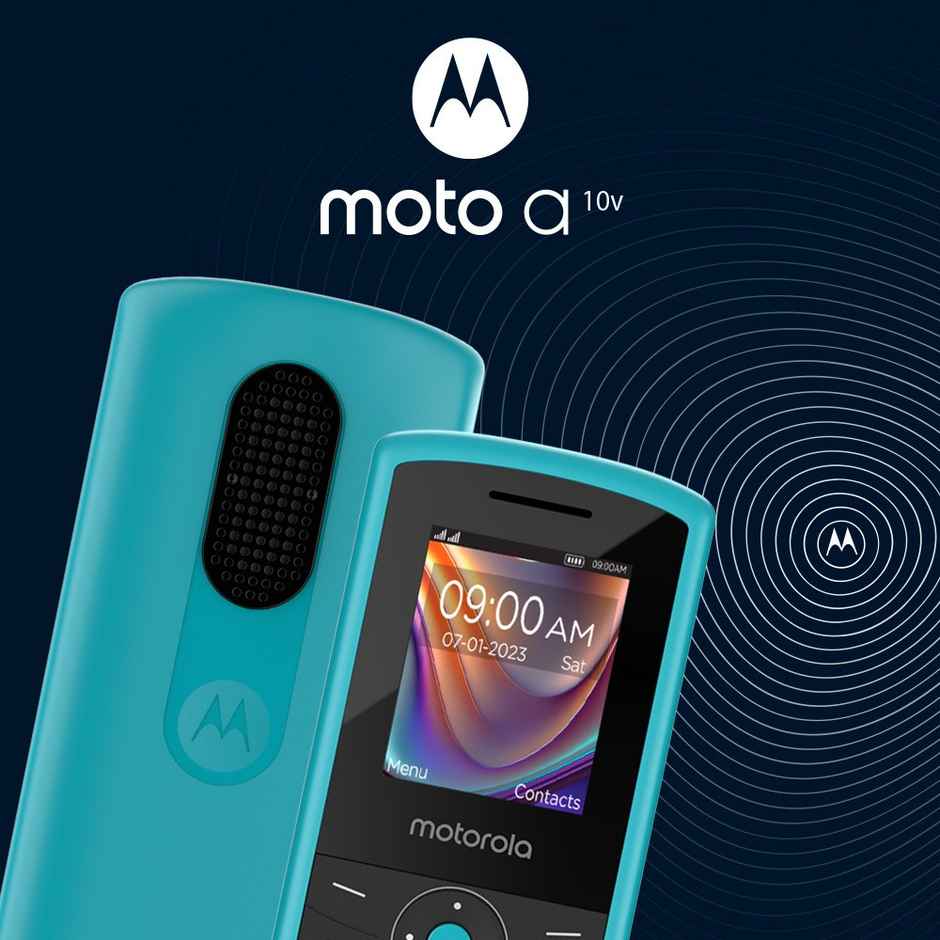 Motorola A10V Dual Sim Keypad Phone | 1.8 Inch Display| Wireless Fm |Auto Call Recording |Teal Blue