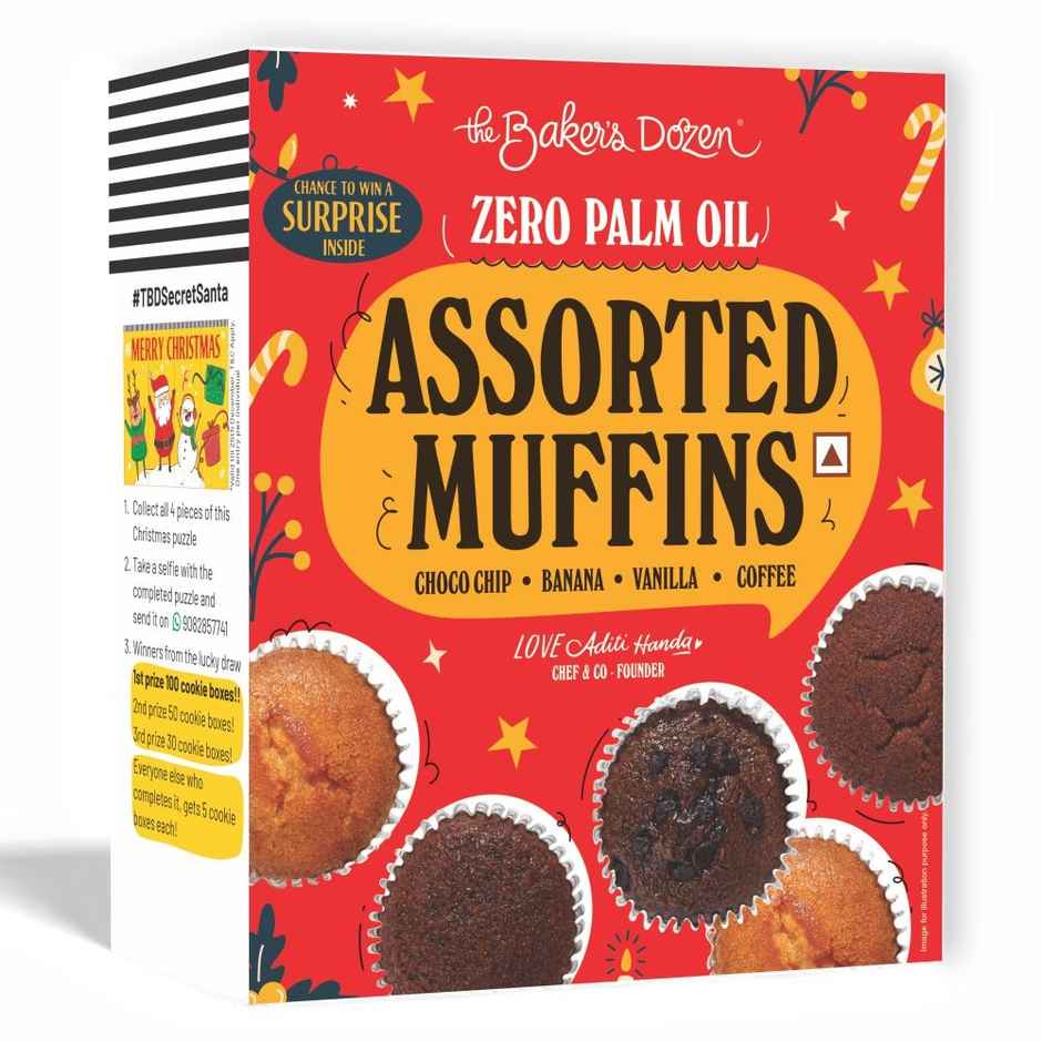 The Baker's Dozen Assorted Muffins | Chocochip Muffin | Vanilla Muffin | Banana Muffin | Cup Cakes