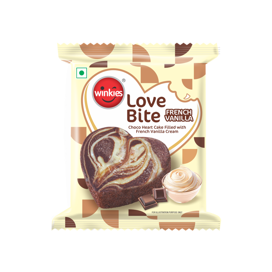 Winkies Love Bite French Vanilla Cake