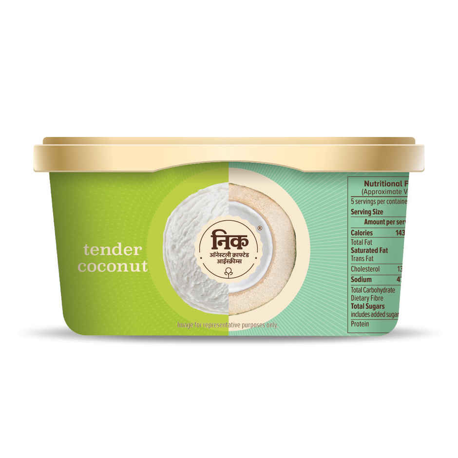 NIC Tender Coconut Ice Cream Tub | Preservative Free | No Artificial Flavors