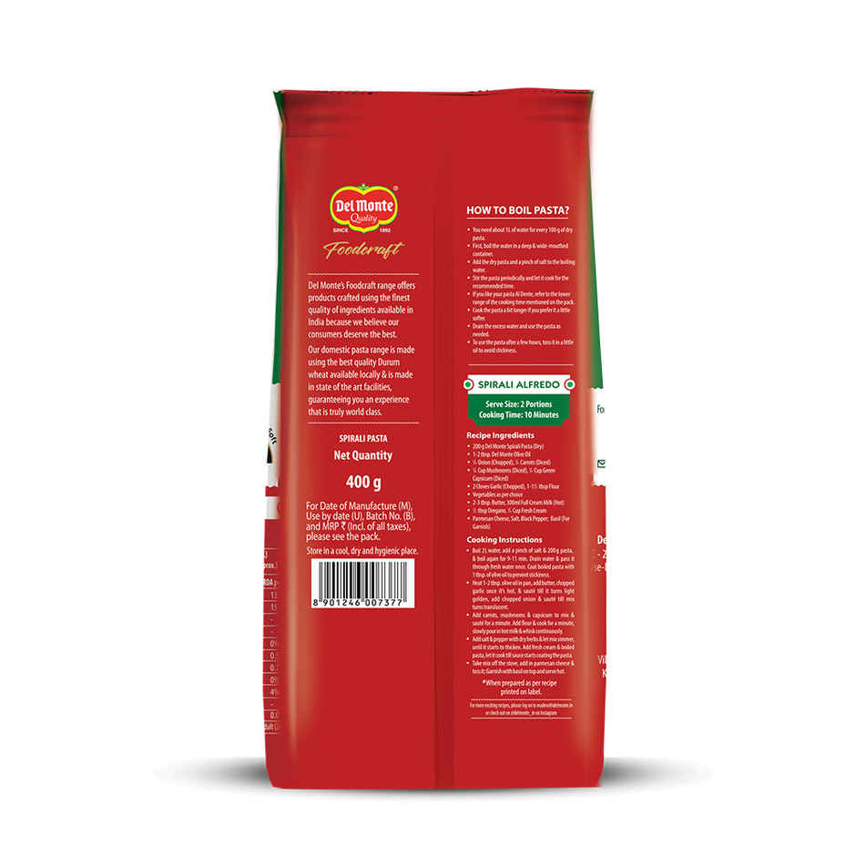 Del Monte Durum Wheat Semolina Pasta - Spirali