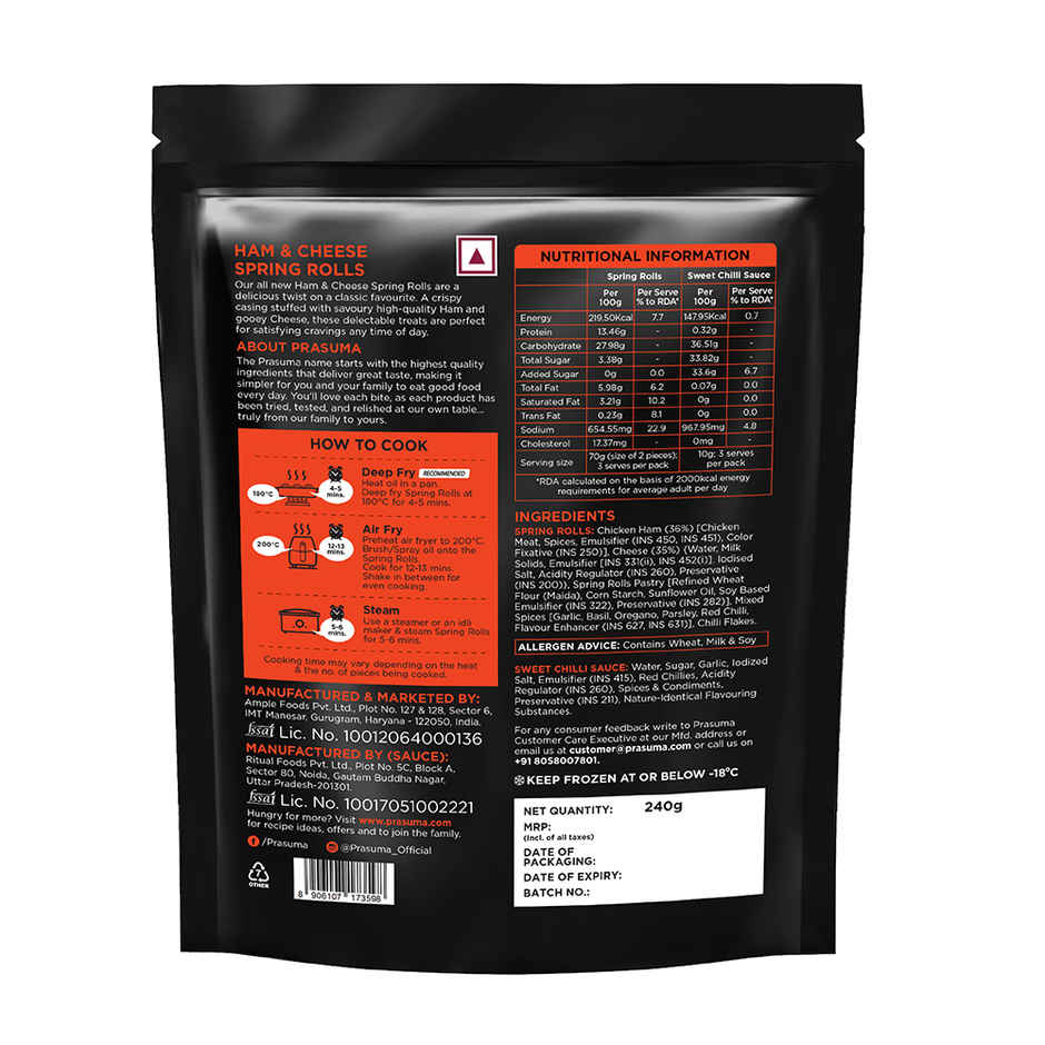 Prasuma Ham & Cheese Spring Rolls