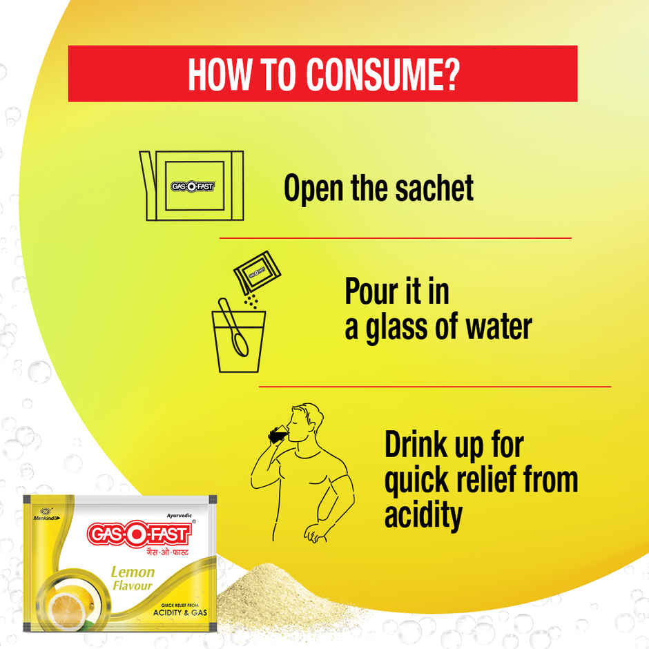 Gas-O-Fast Lemon Sachet
