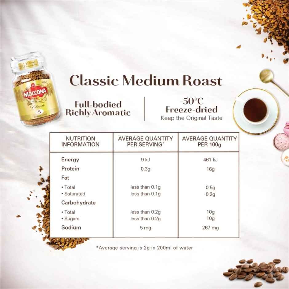 Moccona Premium Classic Medium Roast Instant Coffee