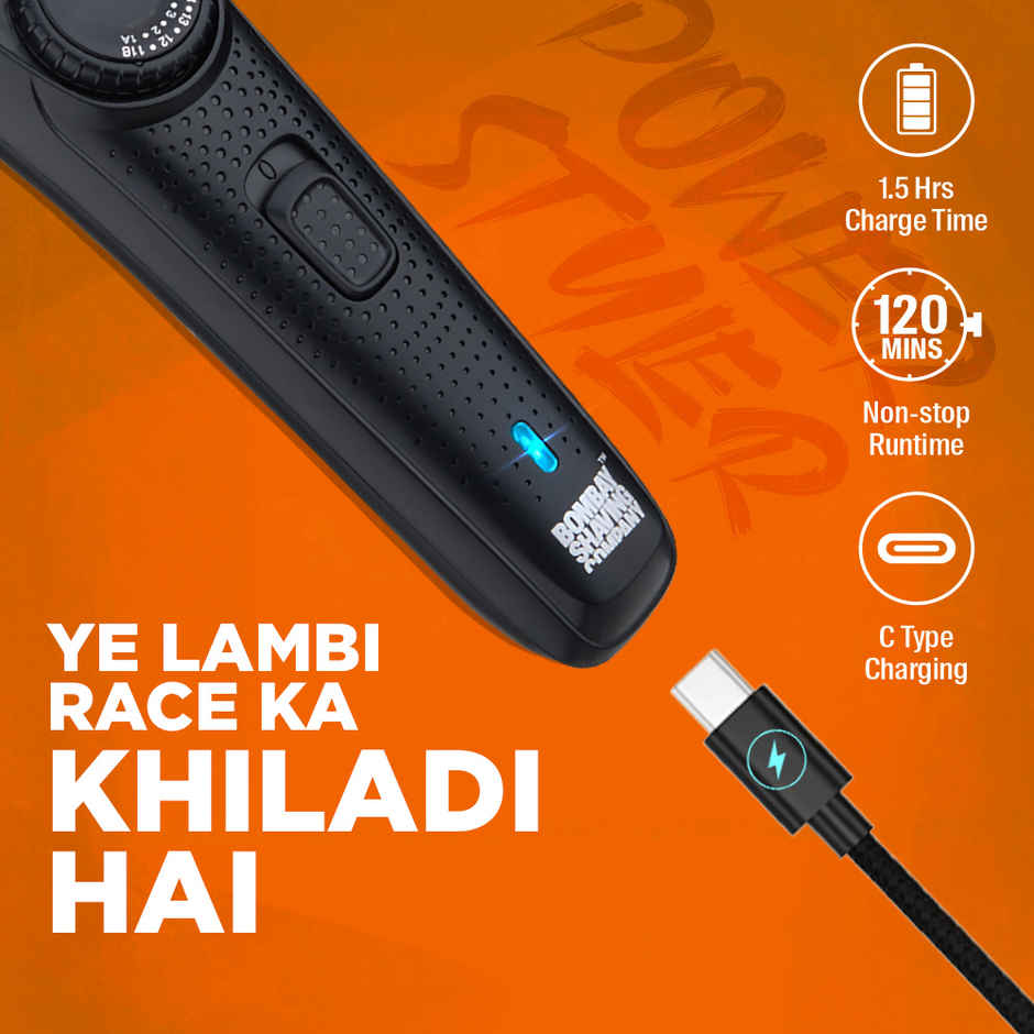 Bombay Shaving Company Power Styler OG Beard Trimmer For Men | 2X Fast Charging | USB Type C